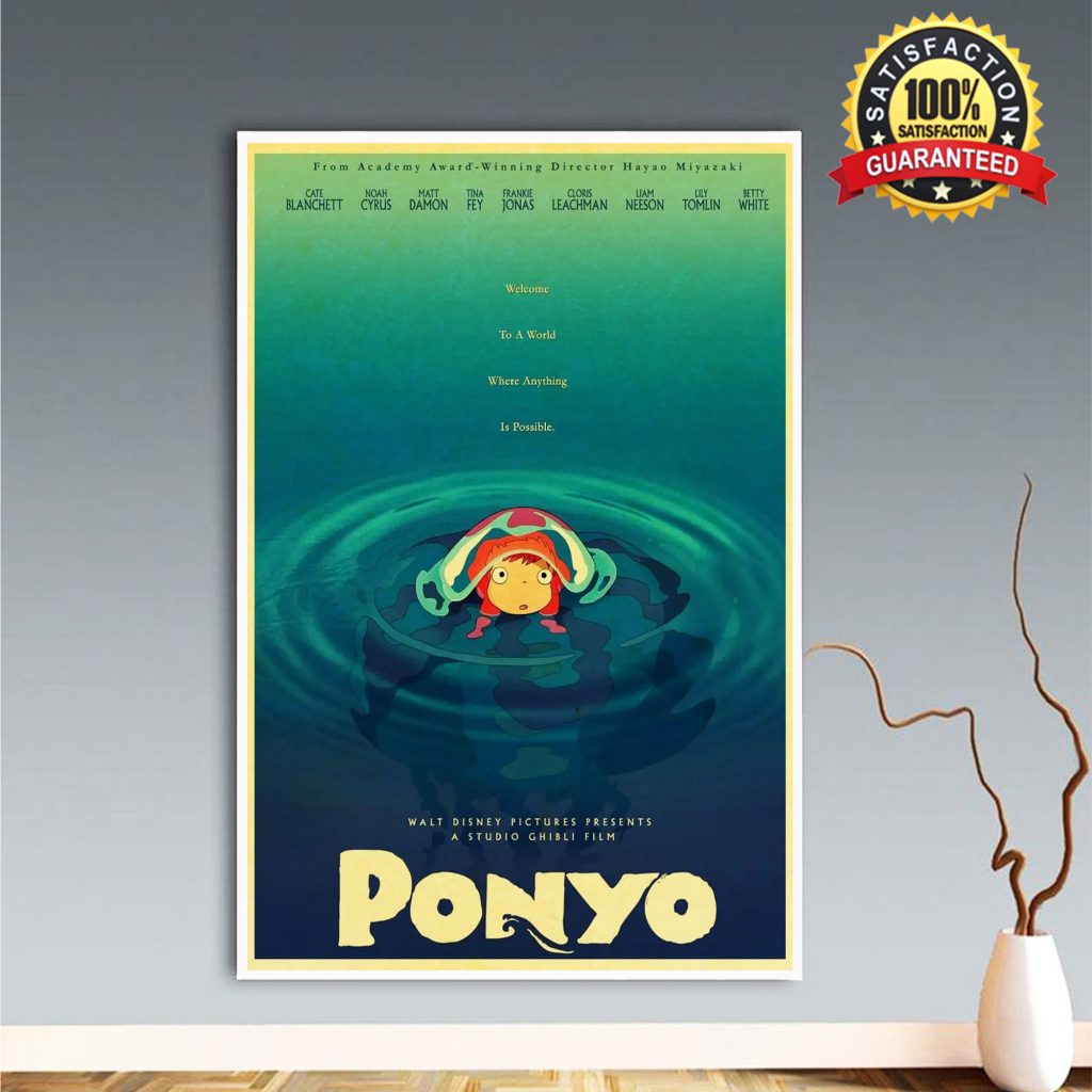 Ponyo Studio Ghibli Poster Art Print Ponyo Movie Poster