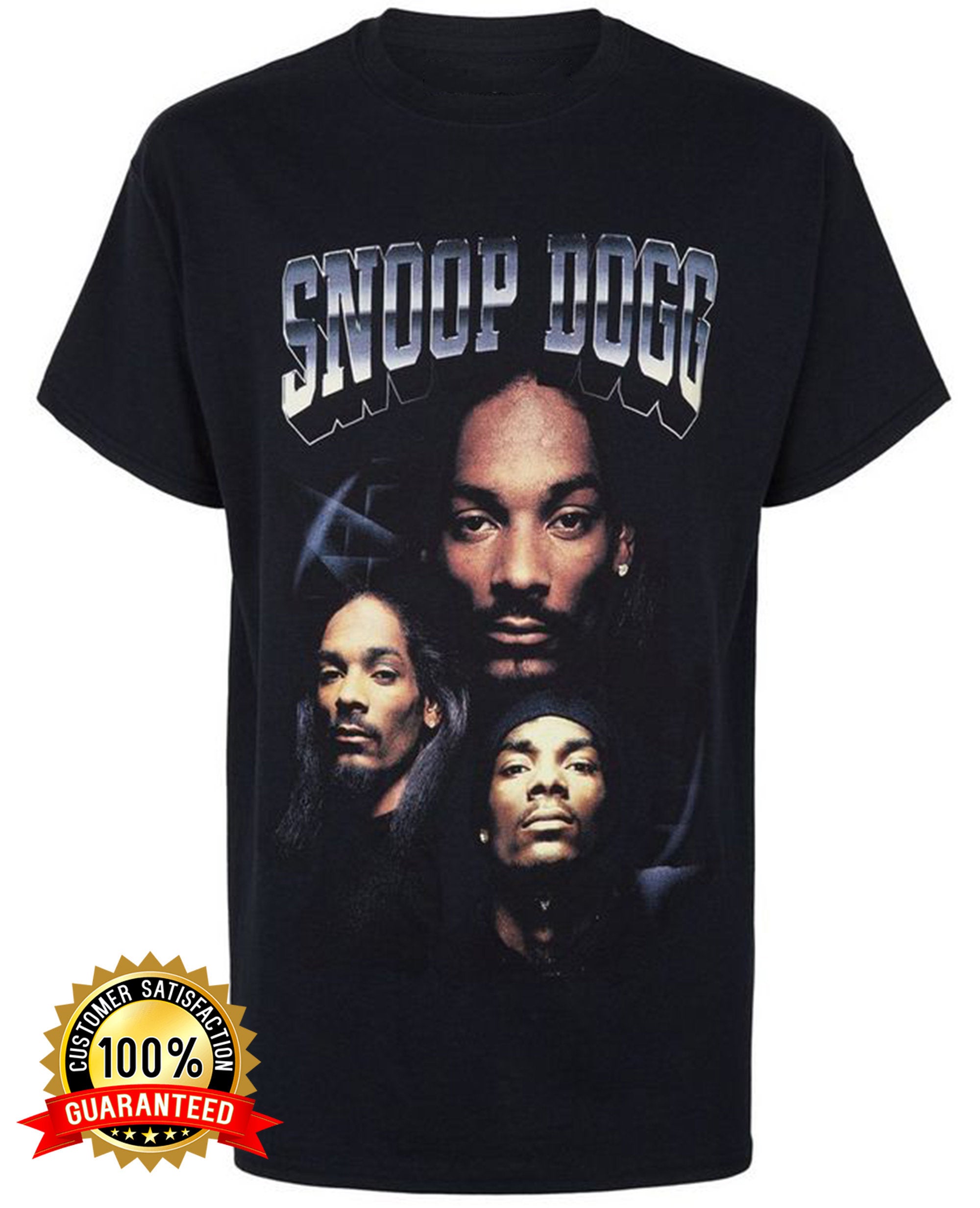 Black Logo Snoop Dogg Tee-Shirt, Snoop Dogg Unisex Vintage T-Shirt