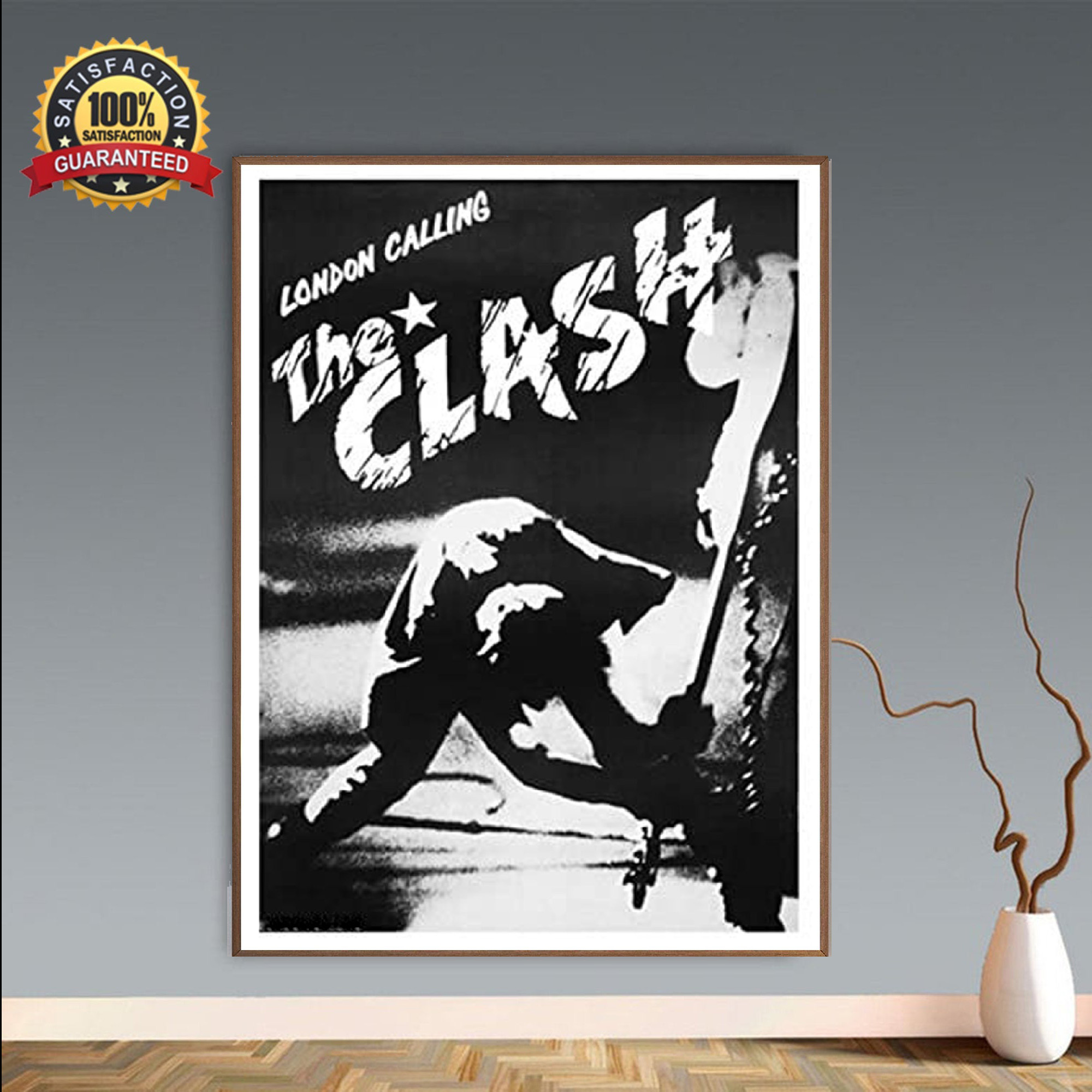 Vintage The Clash Poster The Clash Band London Calling Print Joe Strummer Poster Band Home