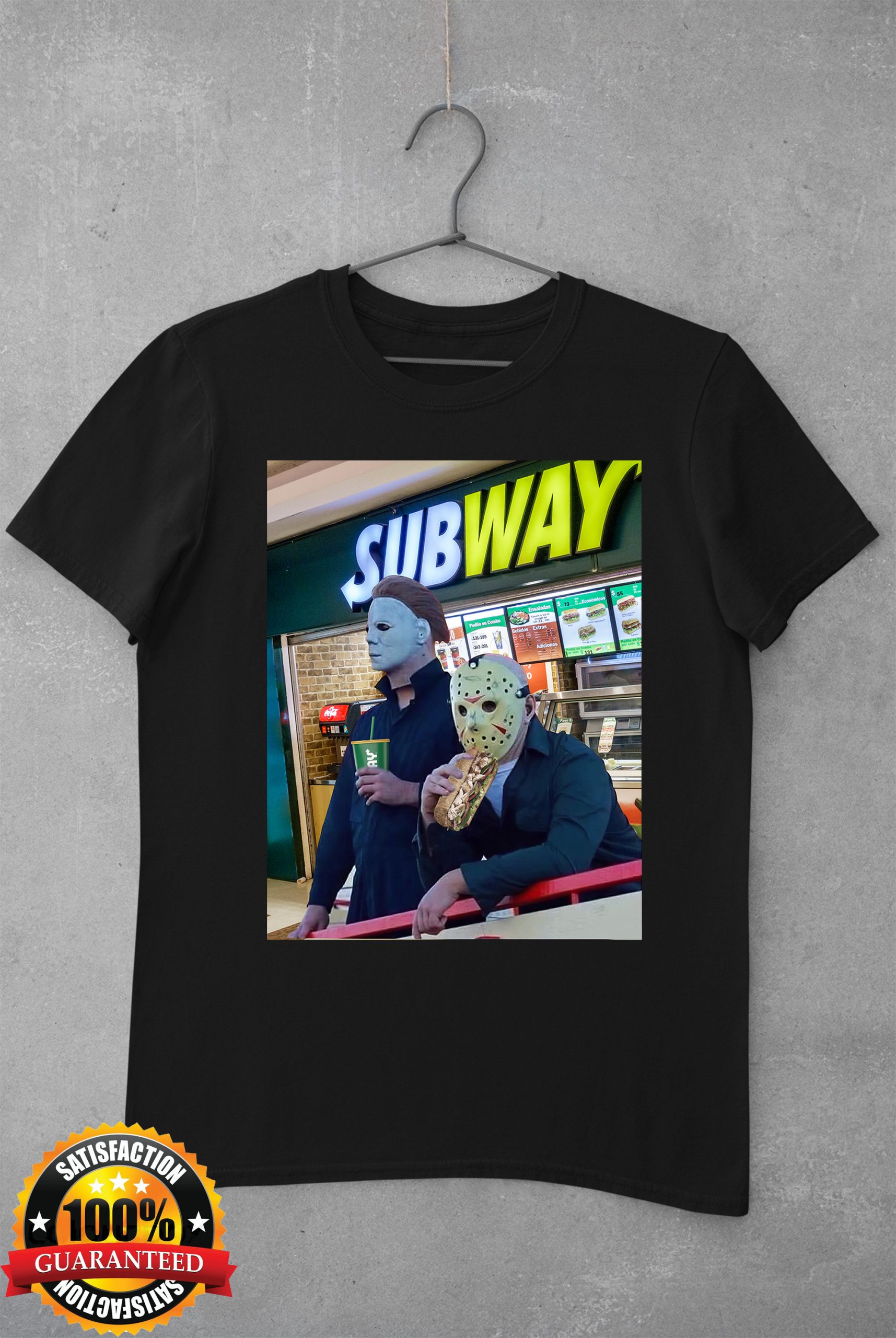 Michael Myers and Jason Voorhees Subway Shirt, Friday the 13th Jason  Unisex, Horror movie
