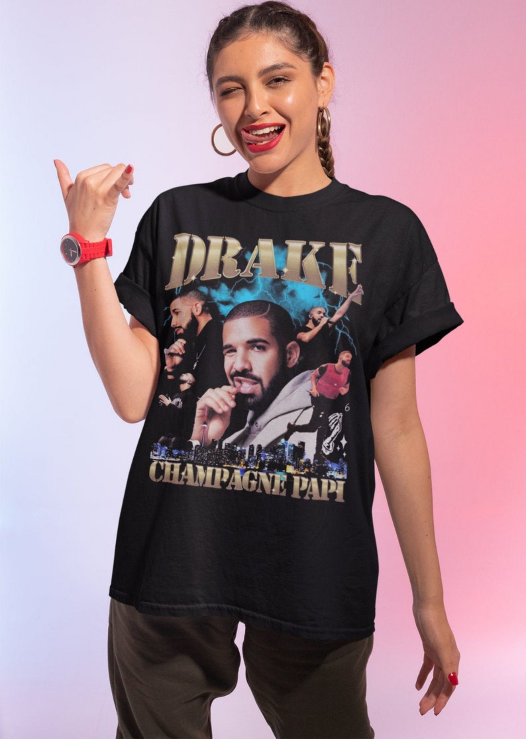Drake T Shirt, Rap Tee, Vintage Hip Hop T-shirt, Men's Women Unisex Shirt