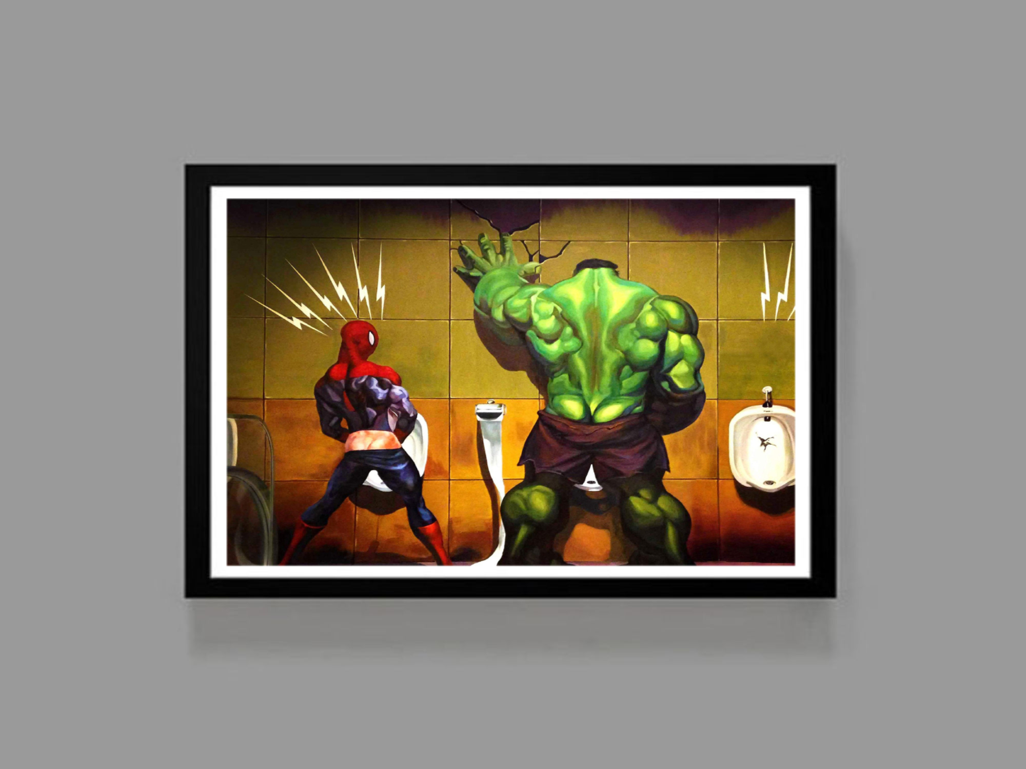 Funny Toilet Hulk Avengers Poster, Spider Men Poster, Mavel Posters,  Avengers Posters