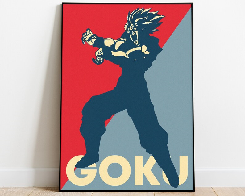 Dragon ball z Super Sayin 3 Goku Painting wall poster Paper Print