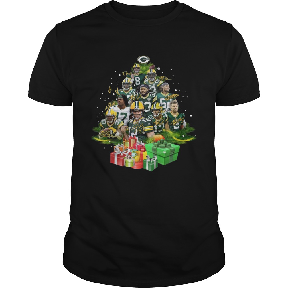 green bay packers players christmas tree shirt