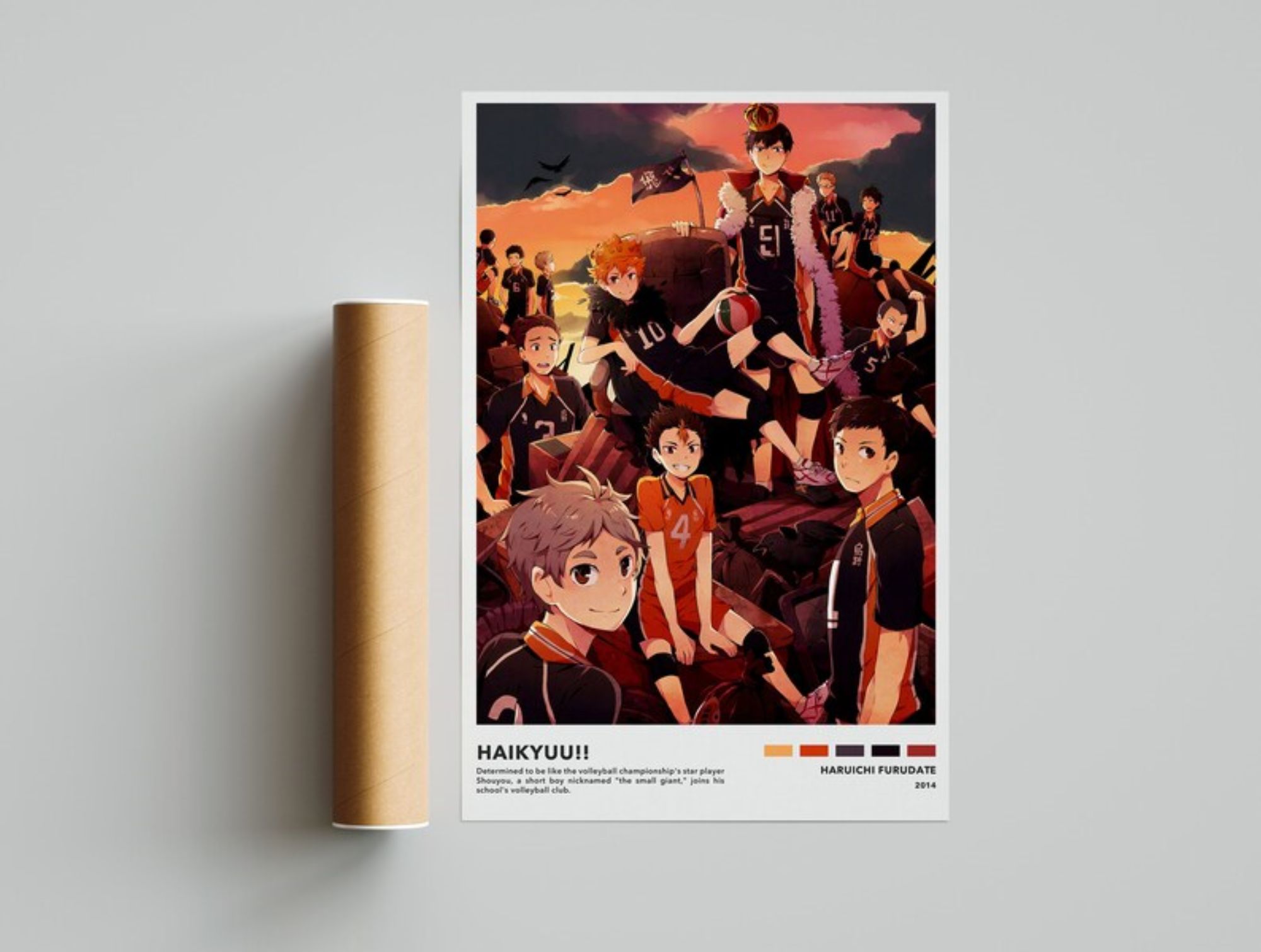 Anime Haikyuu Poster Vintage, Anime Poster Haikyuu Wall