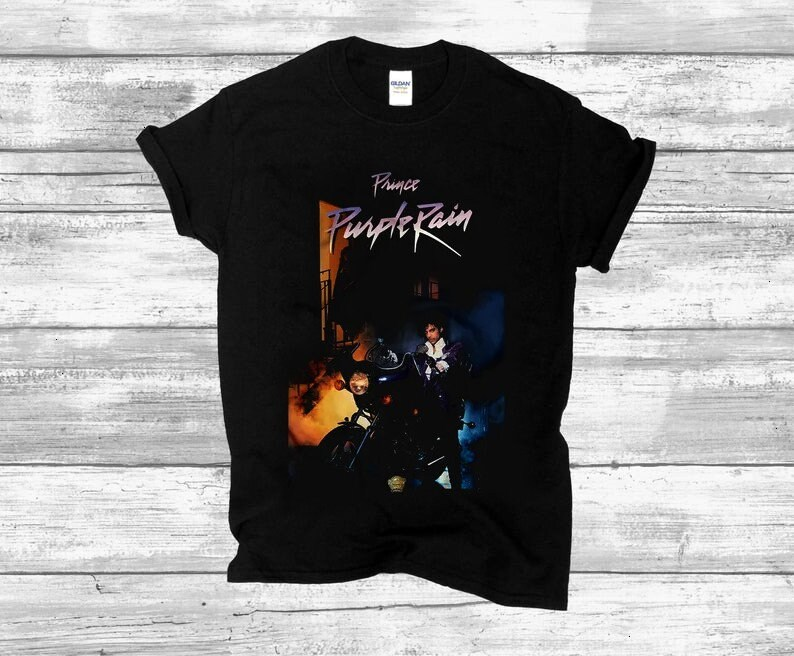 Purple rain t shirt sales mens