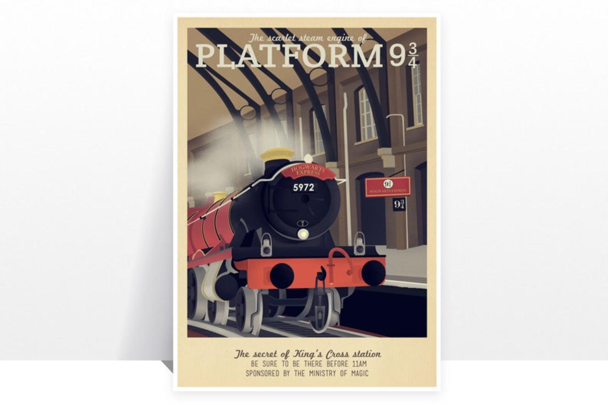Retro Travel Poster – Harry Potter – Hogwarts