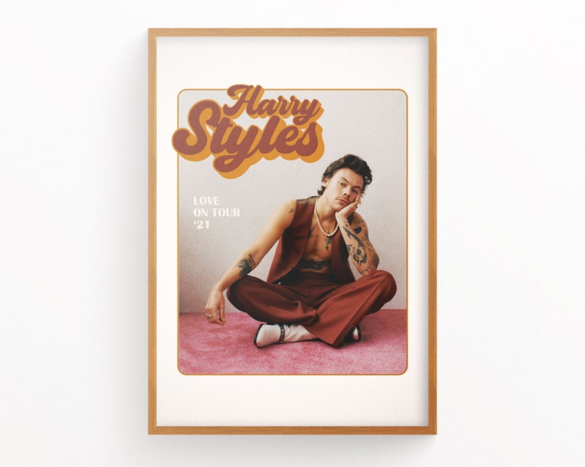 Harry Styles Retro Poster, LIVE On Tour Printable, Retro Print, Printable,  Aesthetic Wall Art, Harry Styles Poster, Harry Styles Wall Art