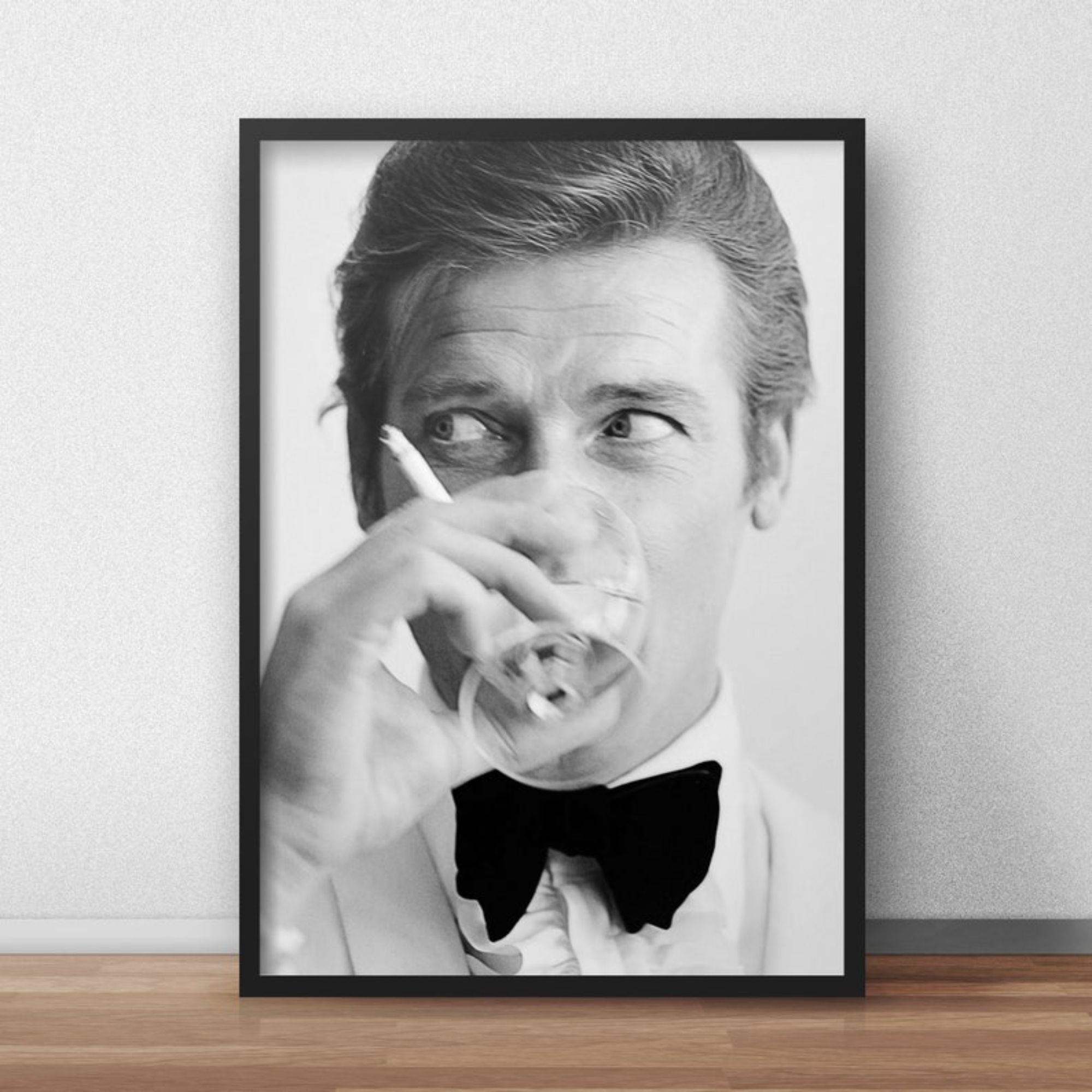 Roger Moore poster ? Bond Martini Roger Moore James Bond Print