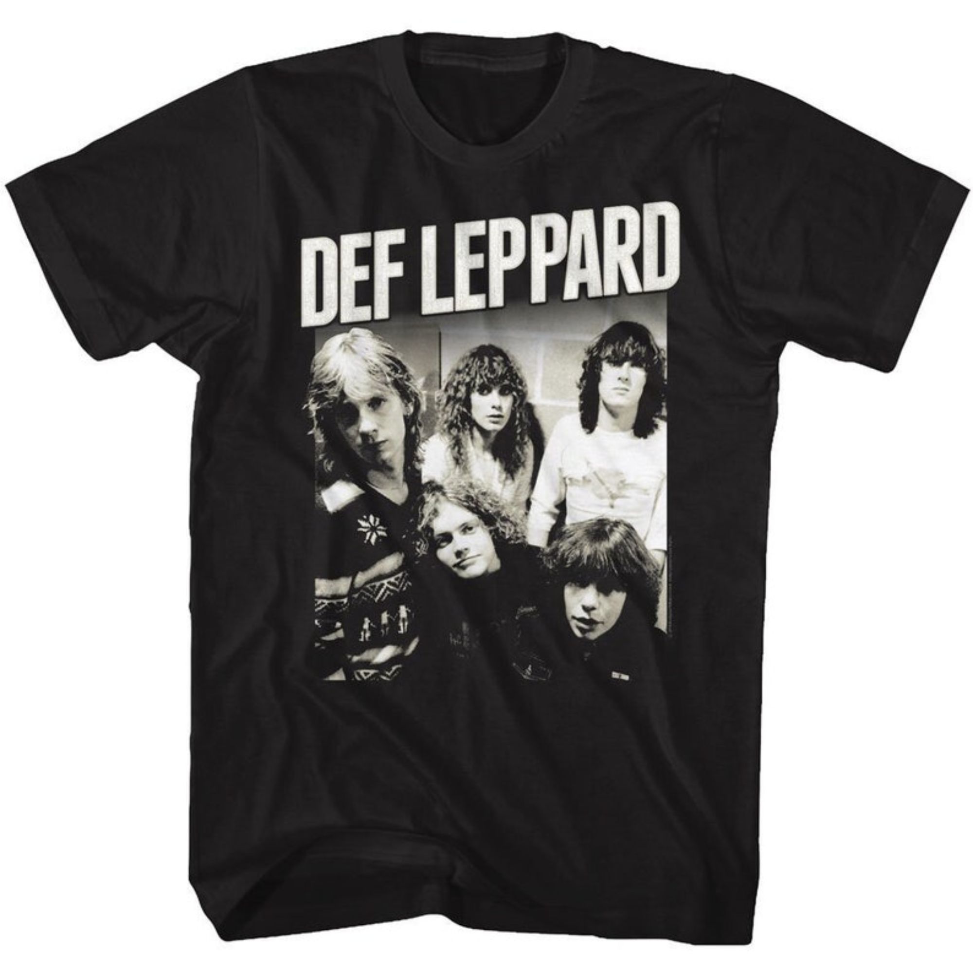 def leppard black and white picture black shirts