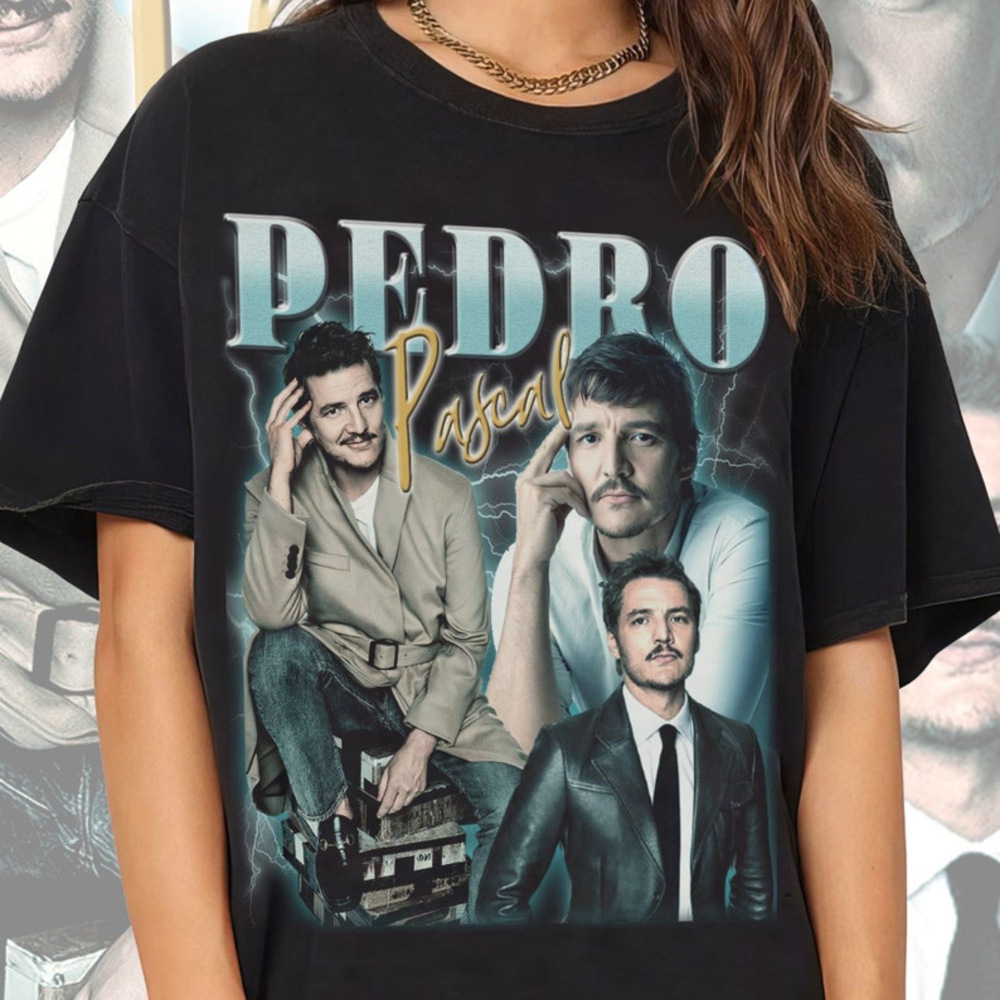 The Mandalorian Pedro Pascal T-Shirt Vintage - Listentee