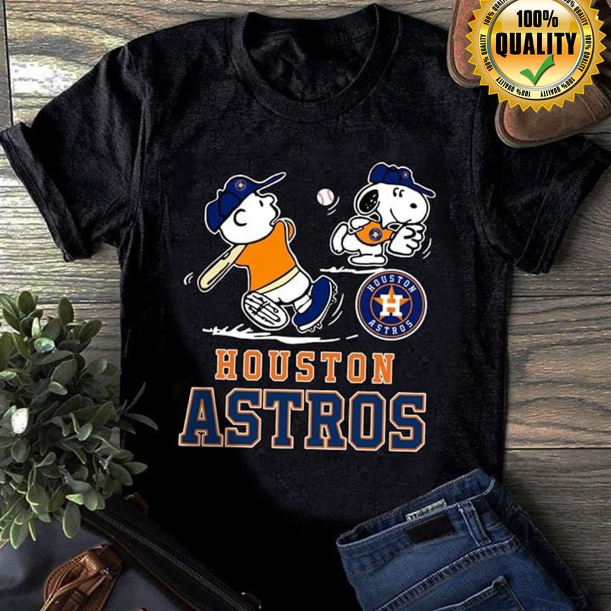 MLB Houston Astros Snoopy Charlie Brown Woodstock The Peanuts