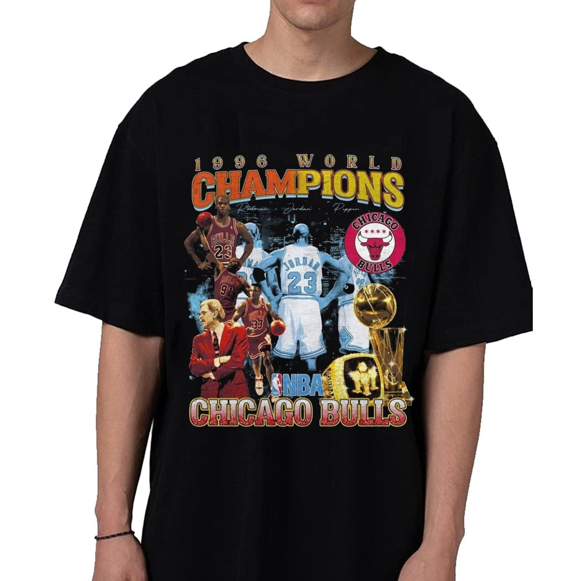 Vintage NBA Chicago Bulls World Champions Shirt, Basketball Shirt, Unisex T- Shirt