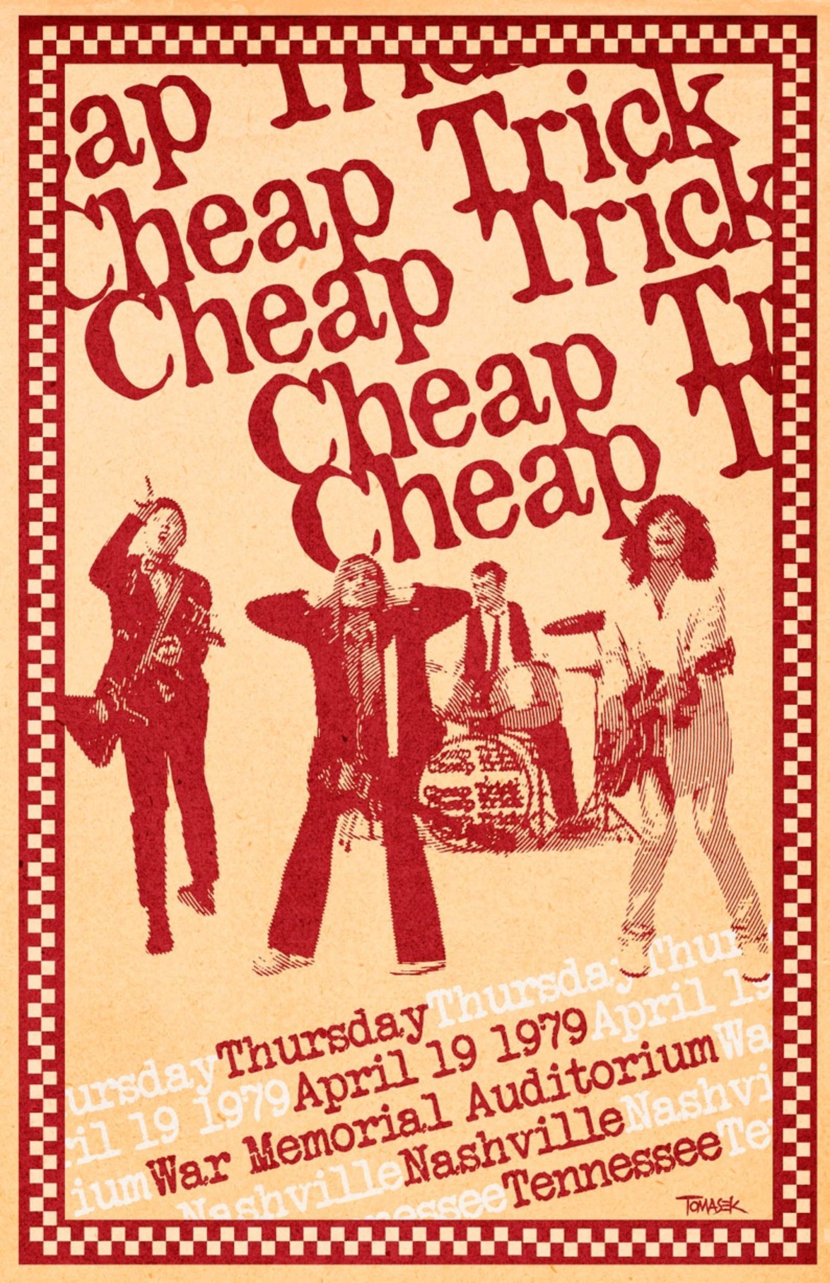 Cheap Trick Vintage Concert Poster from University of Guam, Oct 10
