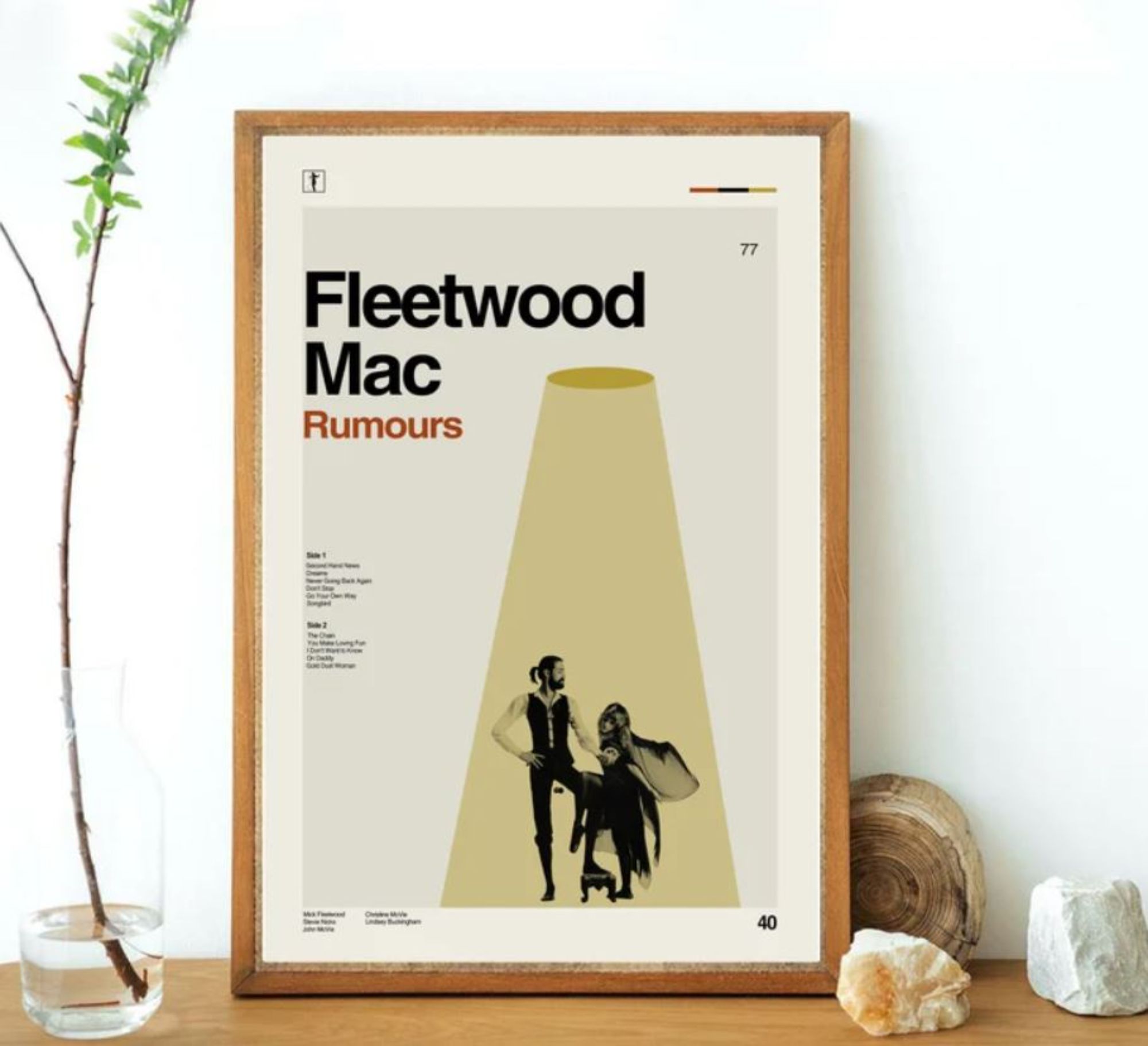 FLEETWOOD MAC – RUMOURS poster – retro-modern, vintage, Art Print ...
