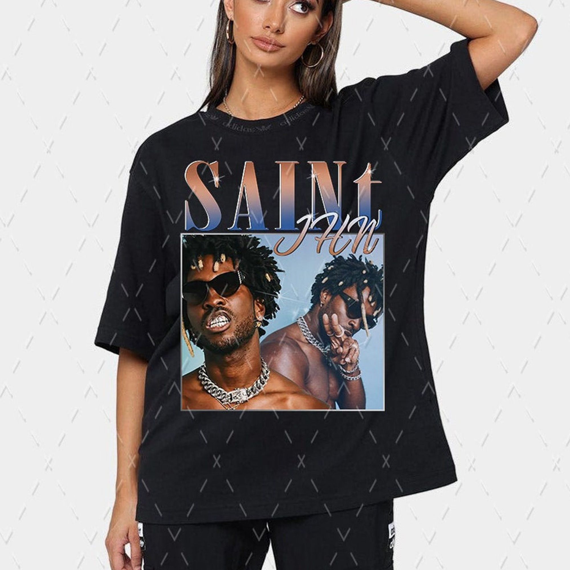 SAINt JHN Rap Hip Hop 90s Retro Vintage T Shirt, Rap tee