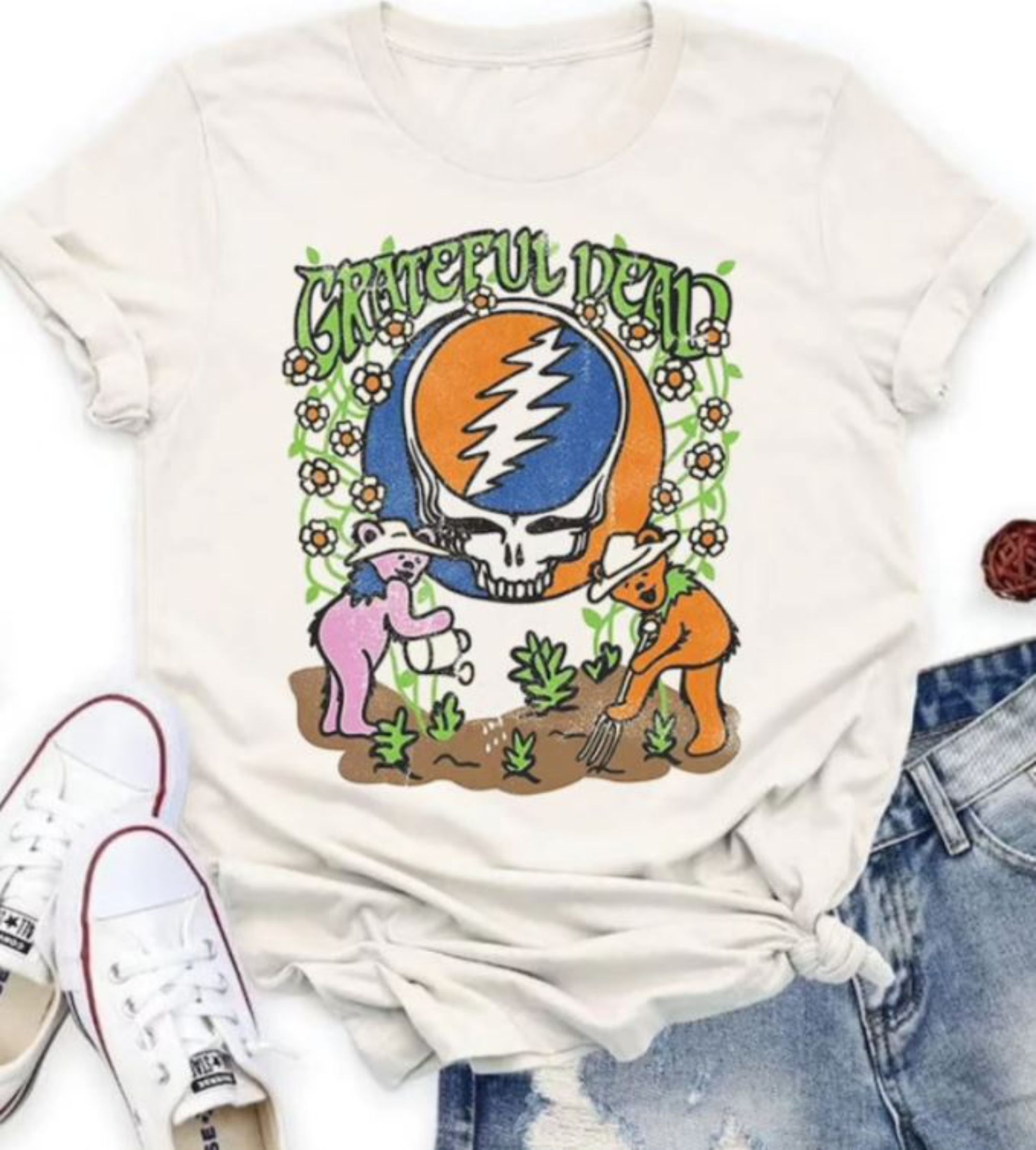 Vintage Grateful Dead Steal Your Face Skull Dancing Bear T-Shirt, Grateful  Dead Shirt, Gift for Rock Fans, Unisex Shirt