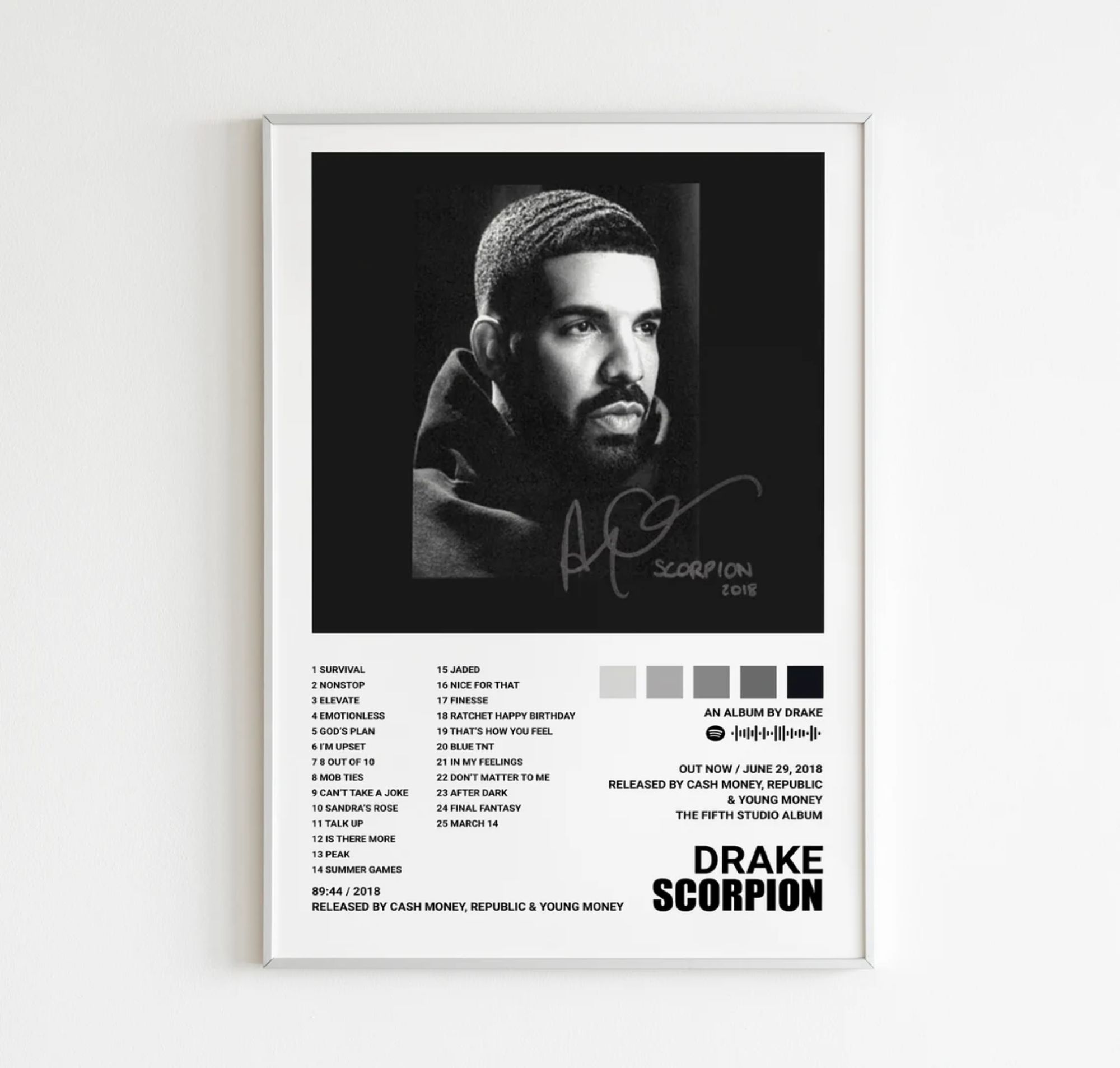 Drake Poster, Scorpion Poster, Album Cover Poster Poster Print